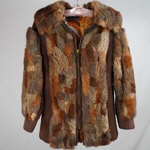 Vintage real fur patchwork